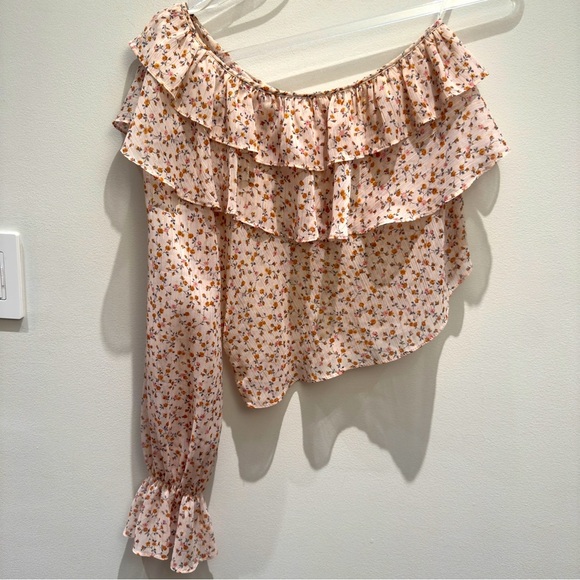 Zara - Floral Off-Shoulder Ruffle Top USA S - Picture 2 of 3